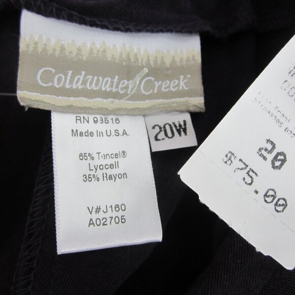 New Coldwater Creek Womens 20W Eggplant Purple Tencel Rayon Pants Slacks $75 NWT - Picture 2 of 8